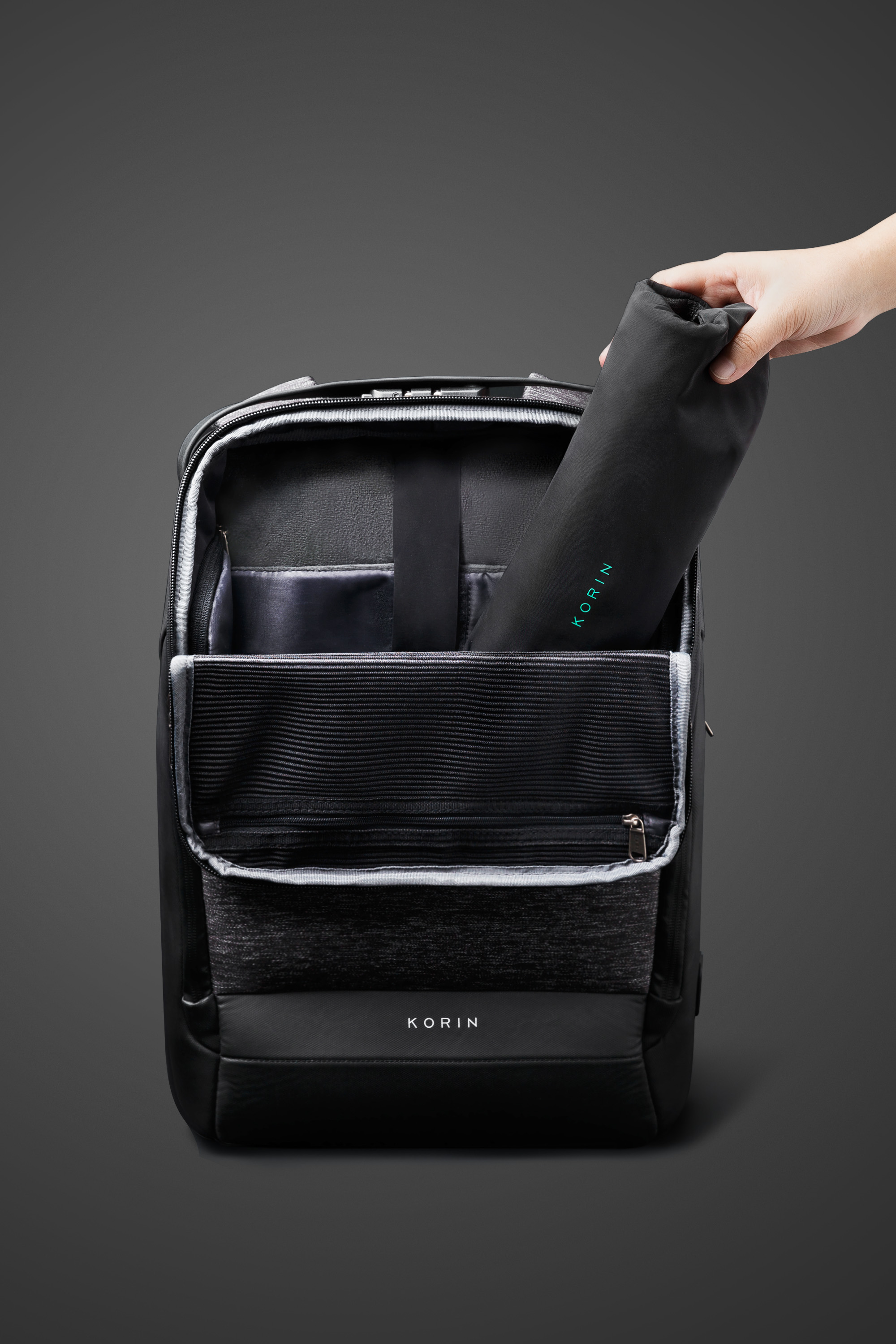 Рюкзак FlexPack Air 46х33х8 см, черный-18