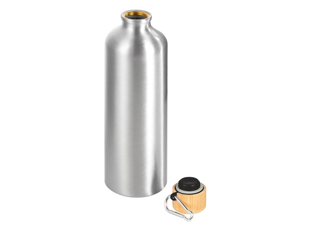 Бутылка Hip M Bamboo с карабином, 770 мл, серебристый-1