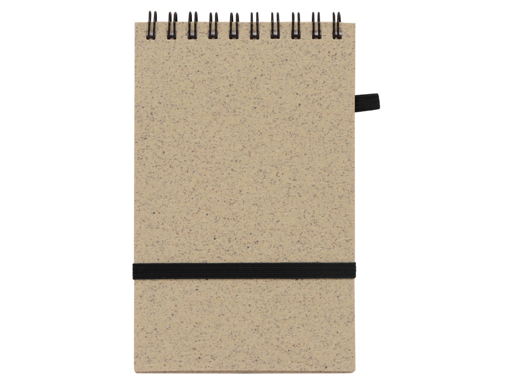 Блокнот B7 Toledo S, бежевый + ручка шариковая Pianta из пшеничной соломы, бежевый-3