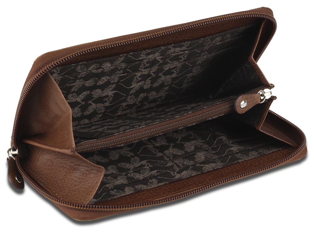 Кошелек Mano Don Montez, натуральная кожа в коньячном цвете, 19 х 10,3 см-3