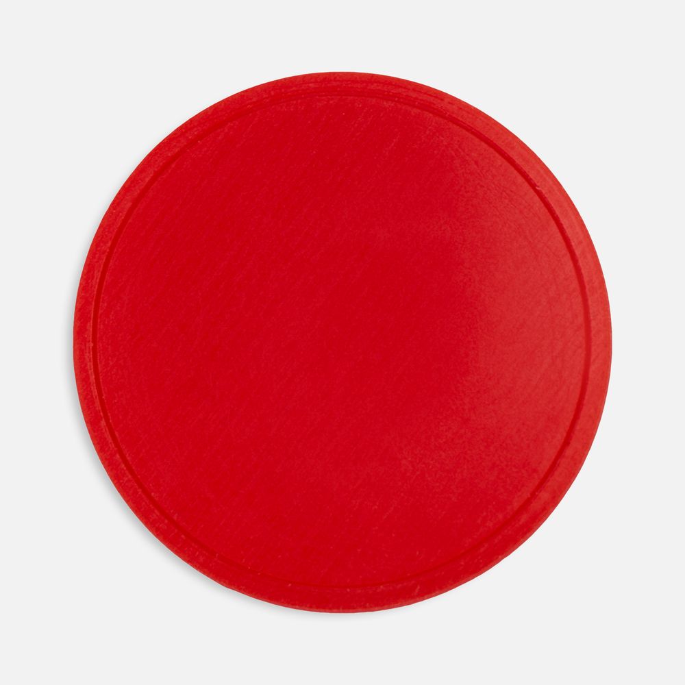 Лейбл из ПВХ Dzeta Round, L, красный-0