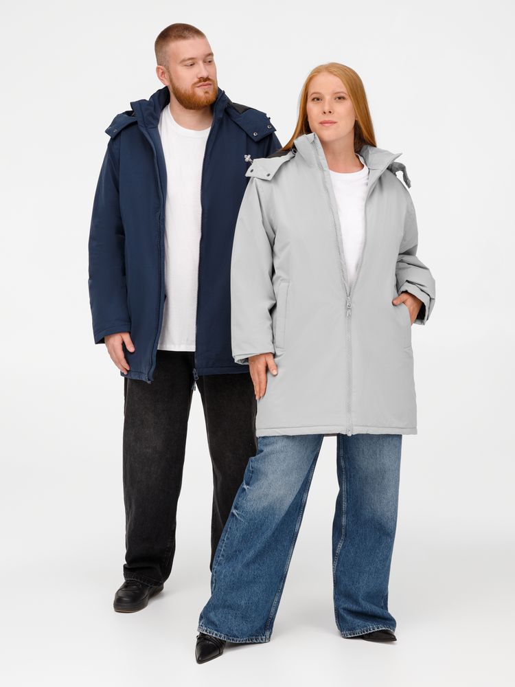 Куртка-парка унисекс Sfera, светло-серая-11
