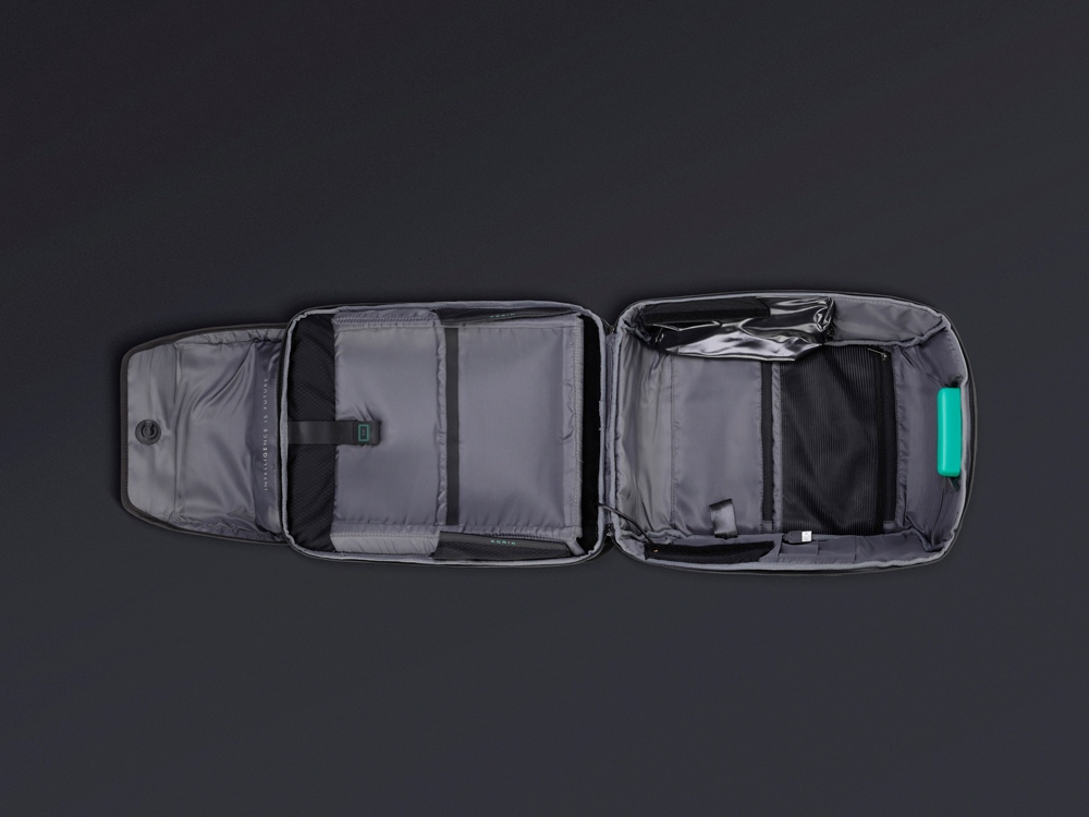 Водостойкий антикражный рюкзак Clickpack для ноутбука 15.6, черный-15