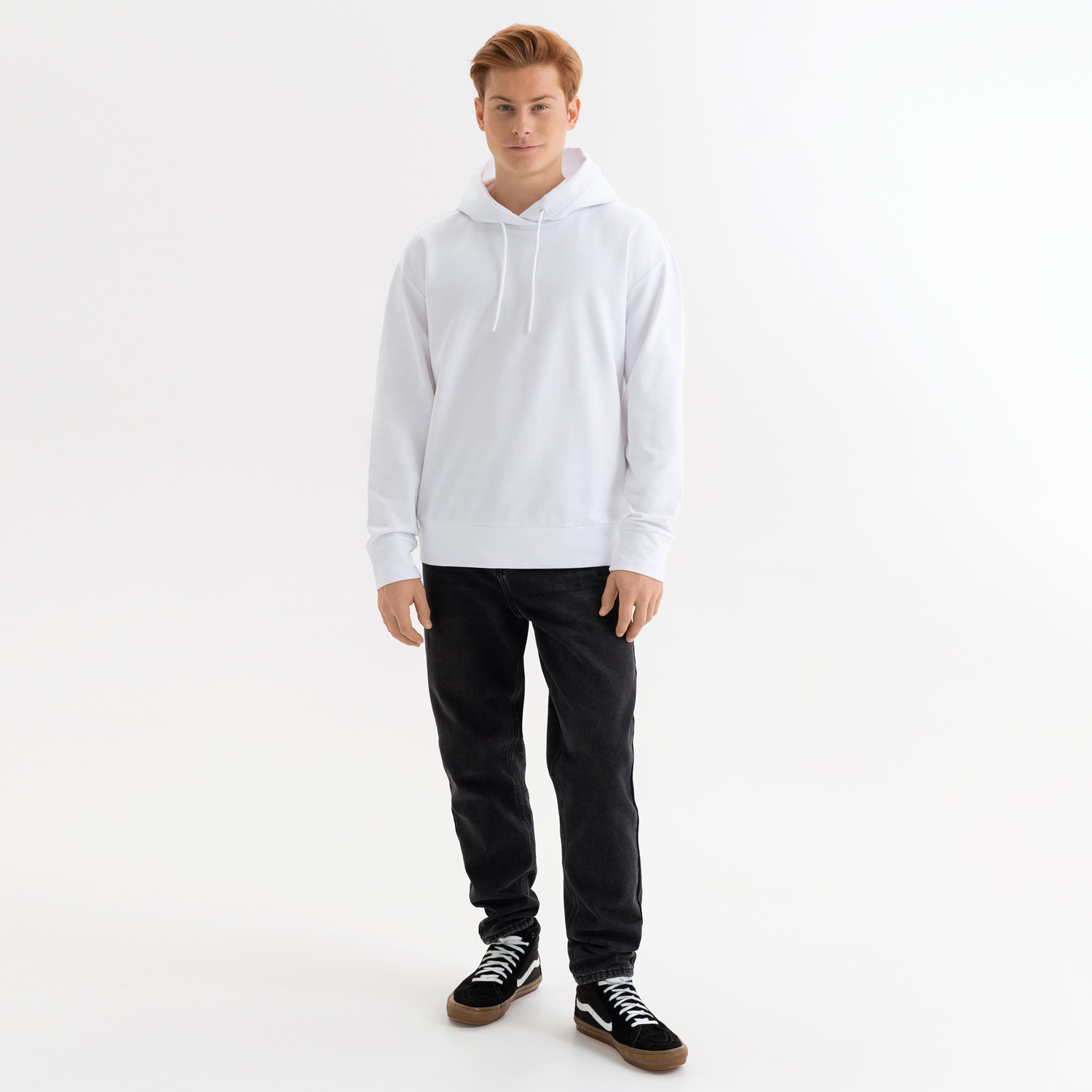 Худи с капюшоном, унисекс Алекс (Alex) белый-2