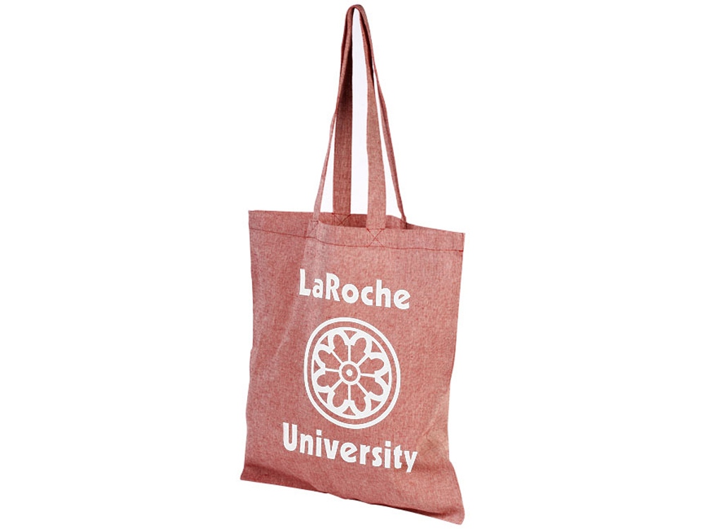 Сумка-тоут Pheebs из переработанного хлопка 150 г/м2, красный меланж-7