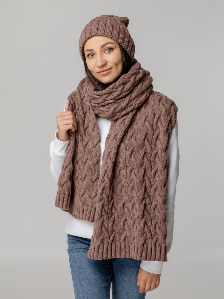 Шарф Loren, коричневый-4