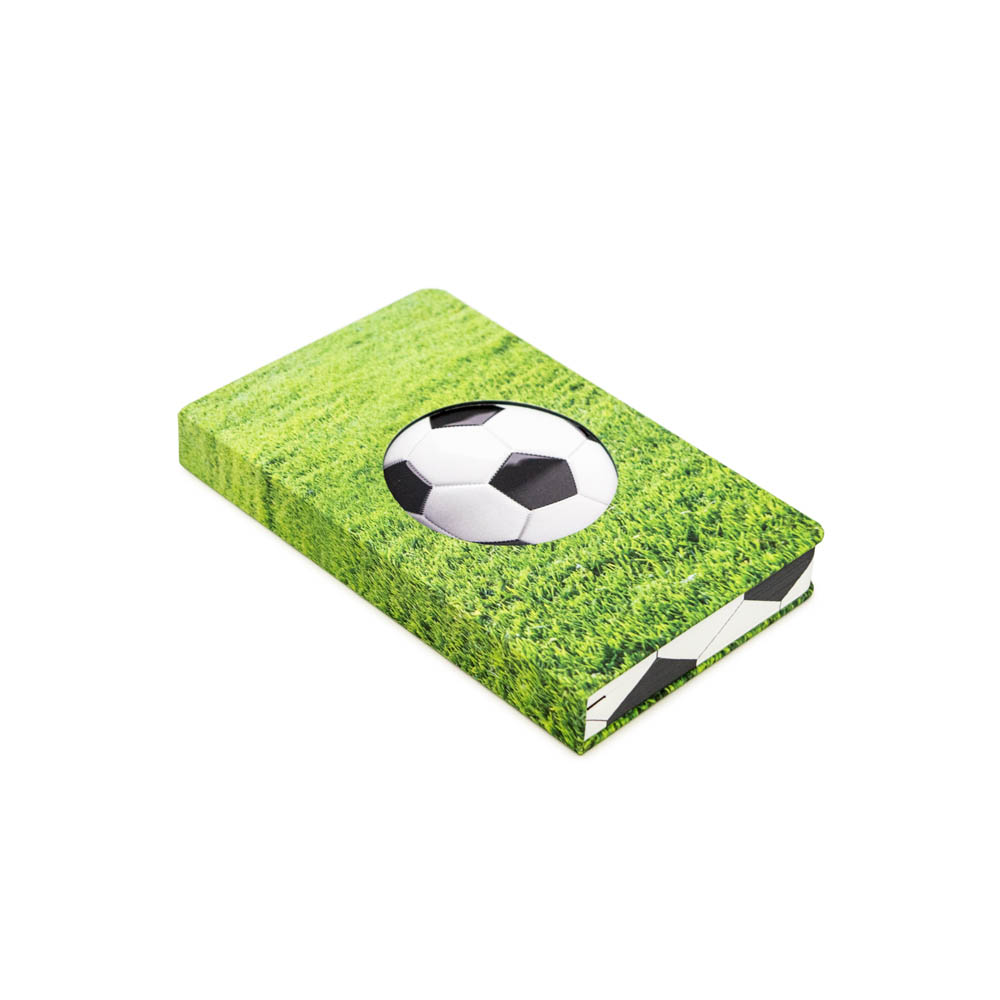 Записная книжка в линейку 10x16 Футбол R1-2760444, Зеленый/Белый-0