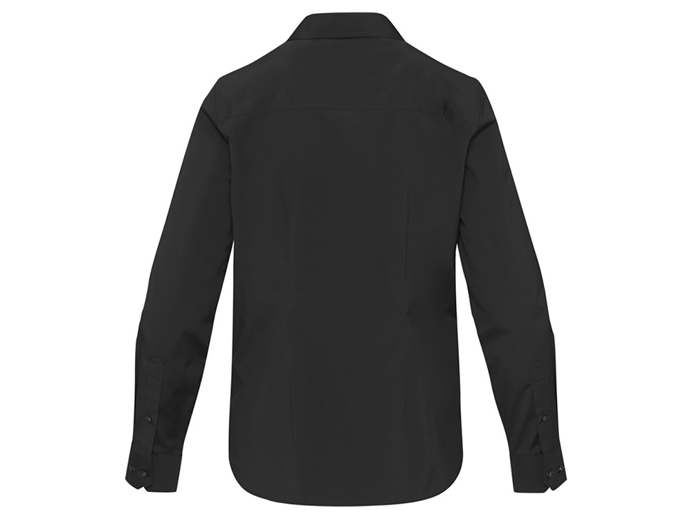 Carnelian женская рубашка из поплина - сплошной черный-2