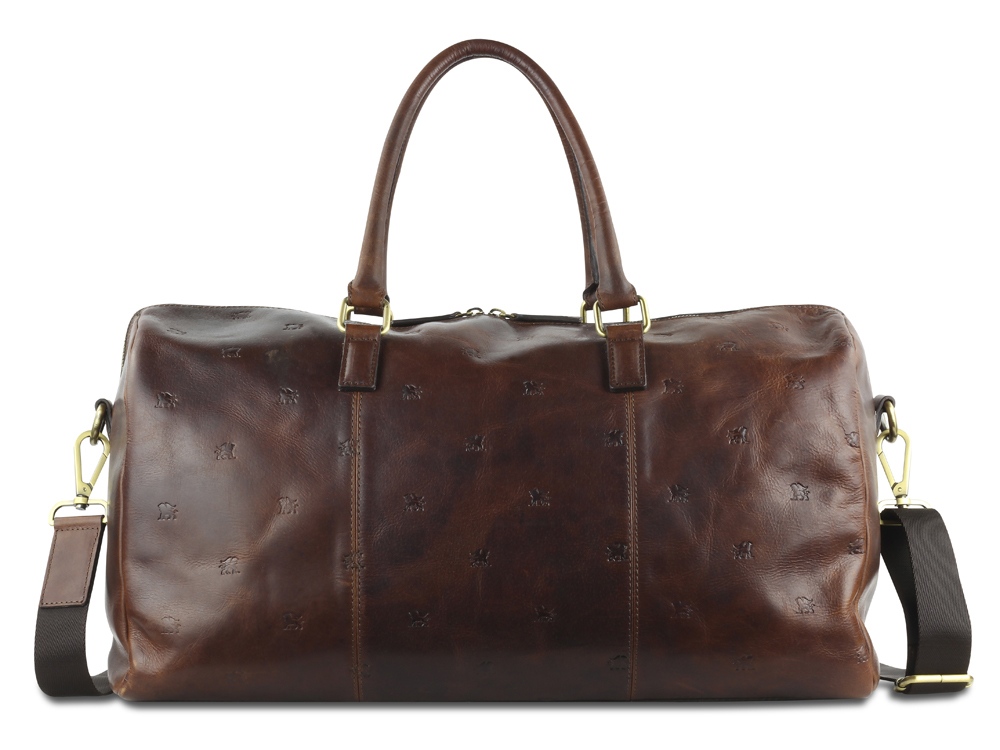 Сумка дорожная Mano Don Leon, натуральная кожа в коричневом цвете, 50 х 27 х 24 см-1