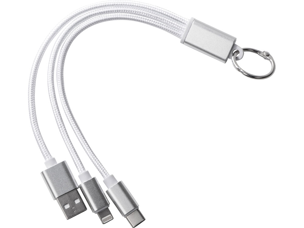 Кабель для зарядки Tres с брелоком, серый-1