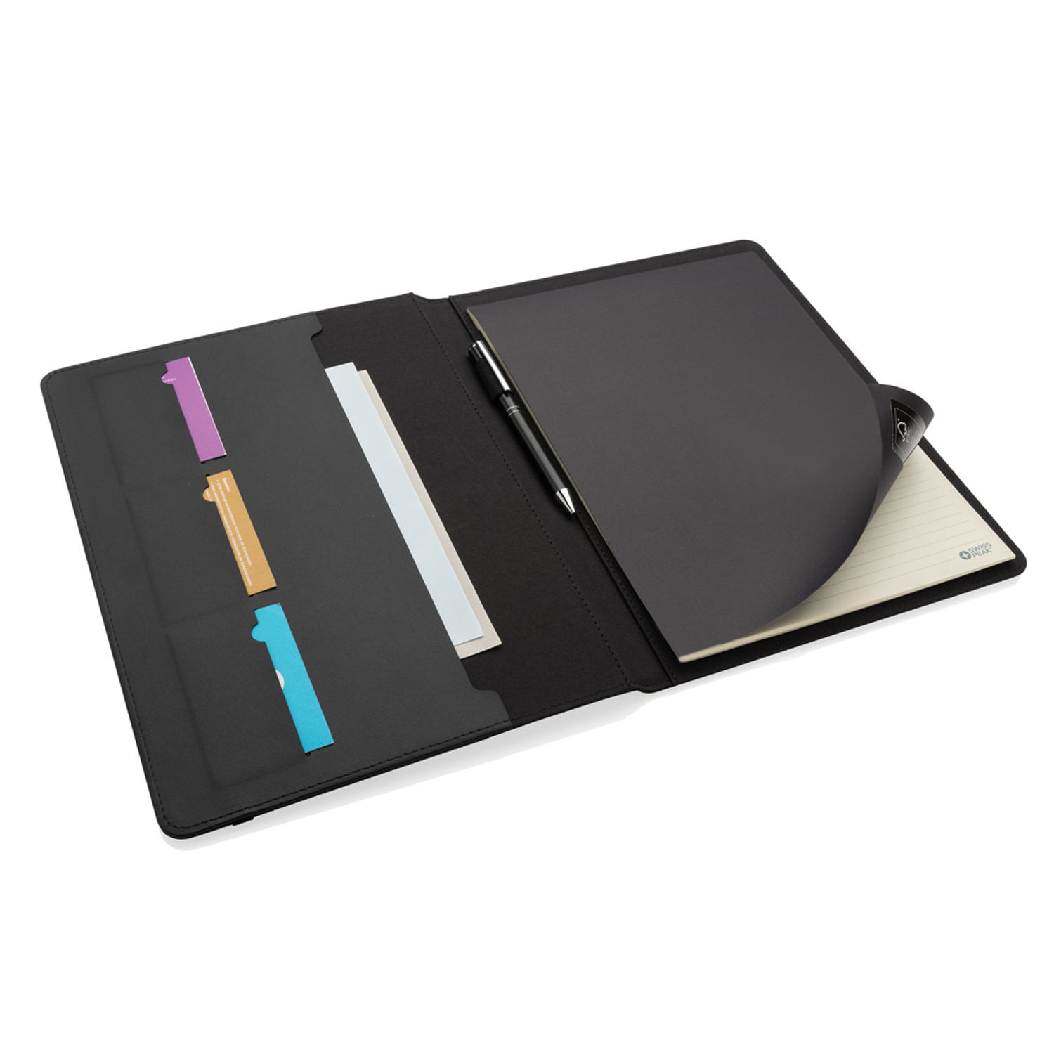 Органайзер с блокнотом Swiss Peak Script из rPET AWARE™, А4-1