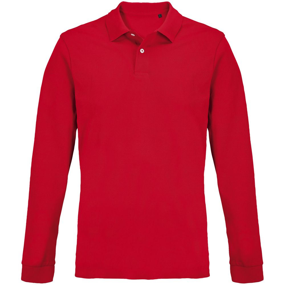 Рубашка поло унисекс с длинным рукавом Pacific LSL, красная-0