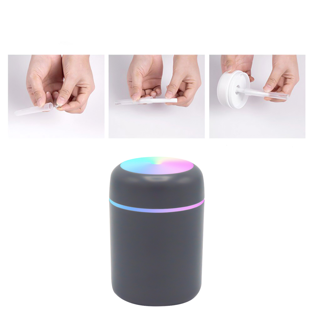 Светодиодный USB увлажнитель Aroma, Темно-серый-2