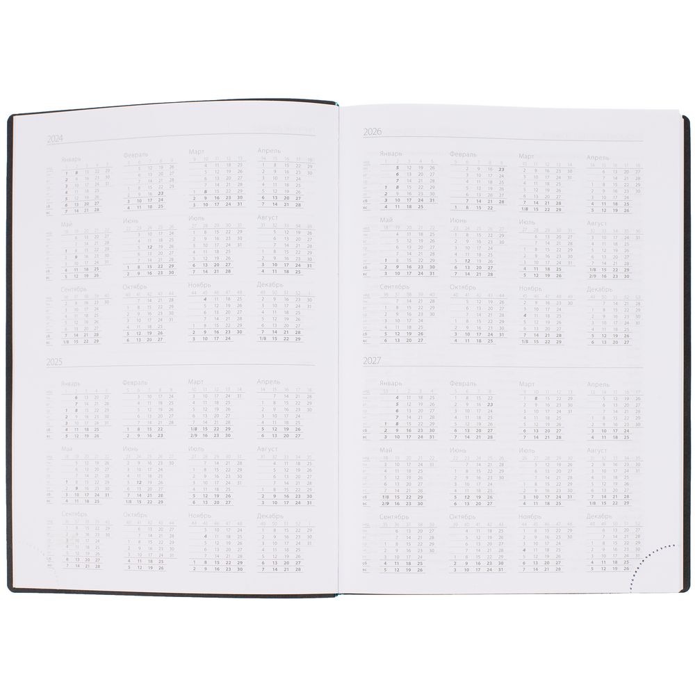 Ежедневник Vivian ver.2, недатированный, бирюзовый-2