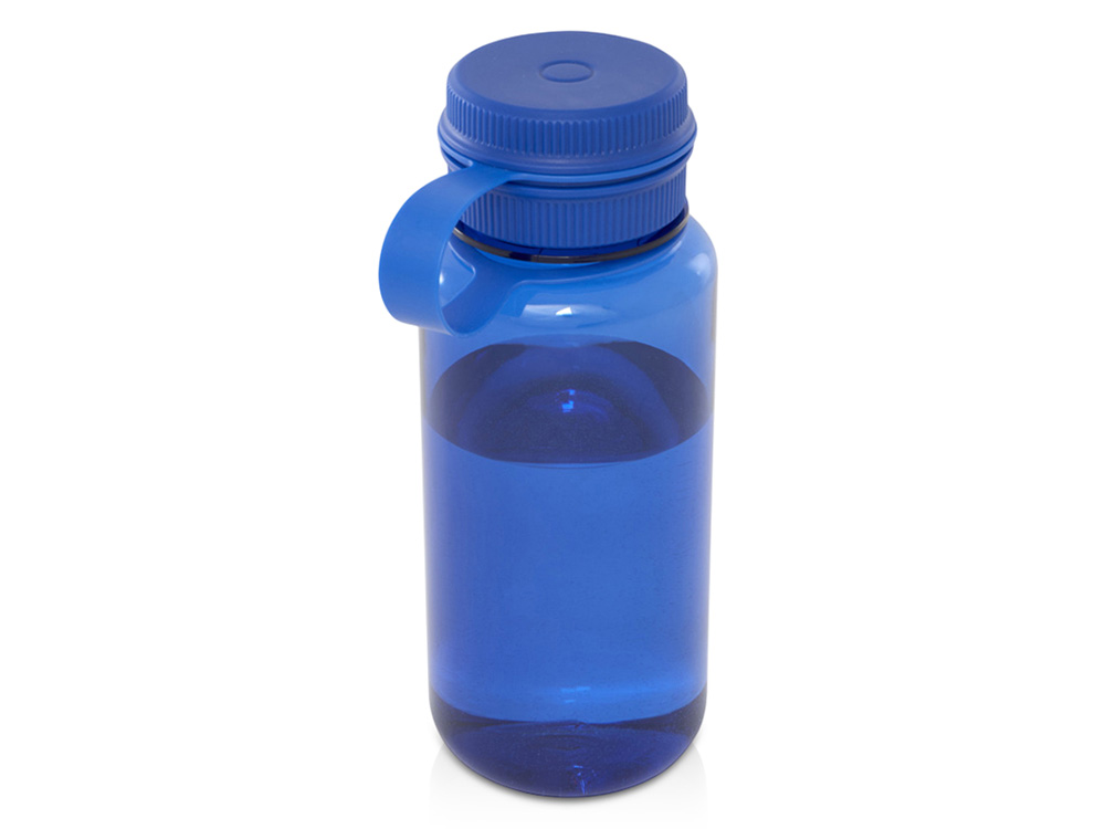 Спортивная бутылка Ryder из переработанного ПЭТ-пластика объемом 900 мл с многофункциональной крышкой, сертифицированная RCS - Ярко-синий-0