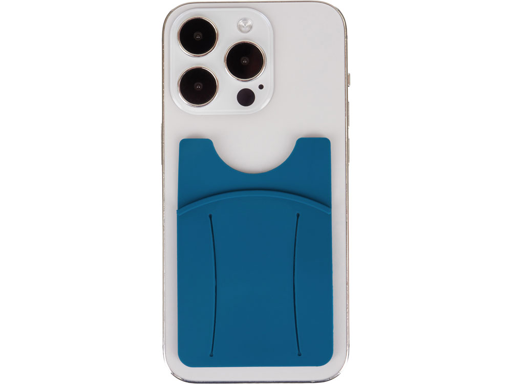 Картхолдер для телефона с держателем Trighold, сине-зеленый-4