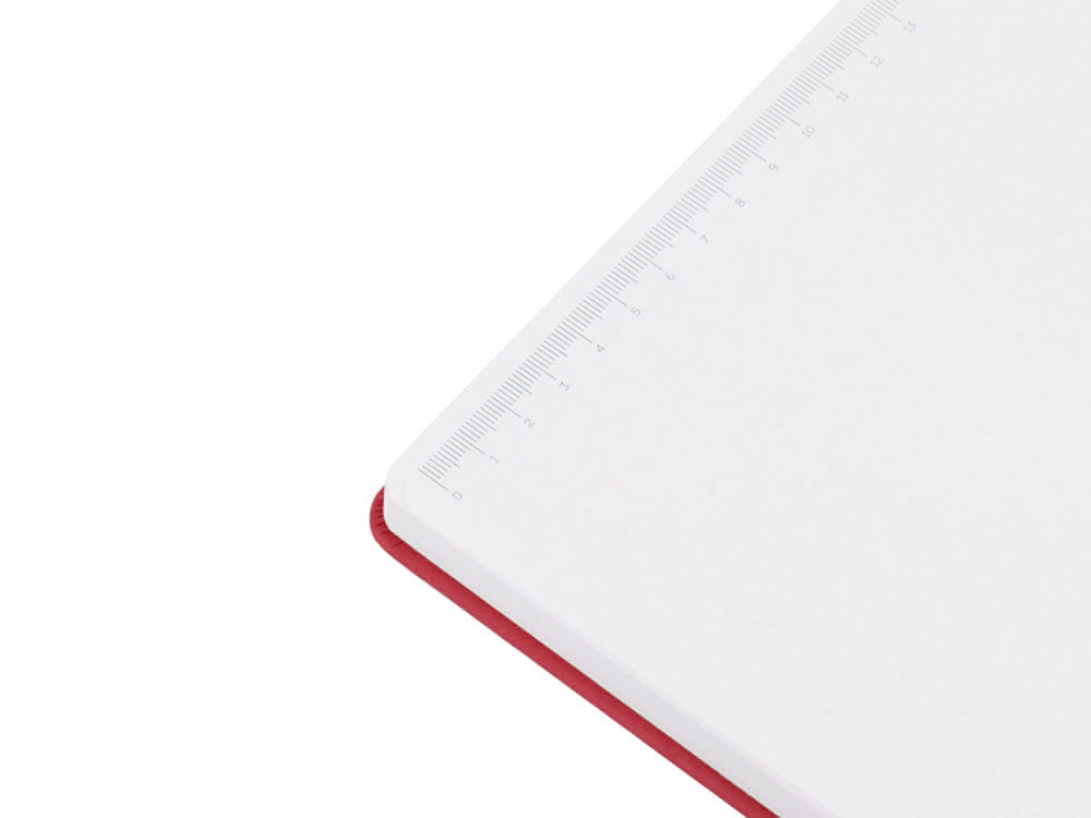 Бизнес-блокнот C2 софт-тач, твердая обложка, 128 листов, красный-4