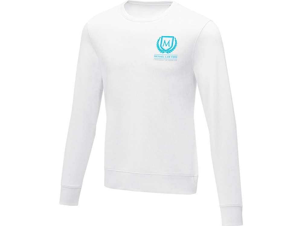 Мужской свитер Zenon с круглым вырезом, белый-5