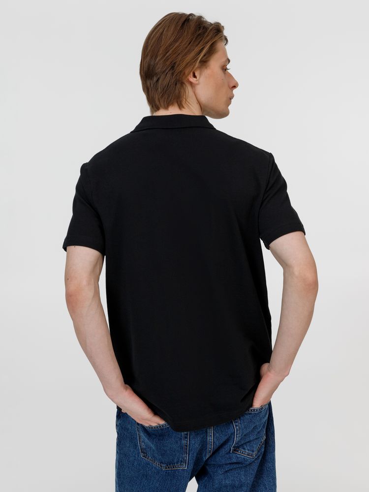Рубашка поло унисекс Pulse, черная-2