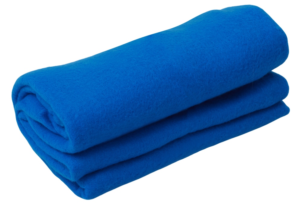 Подарочный набор: кукла фарфоровая, плед флисовый, голубой/синий-4