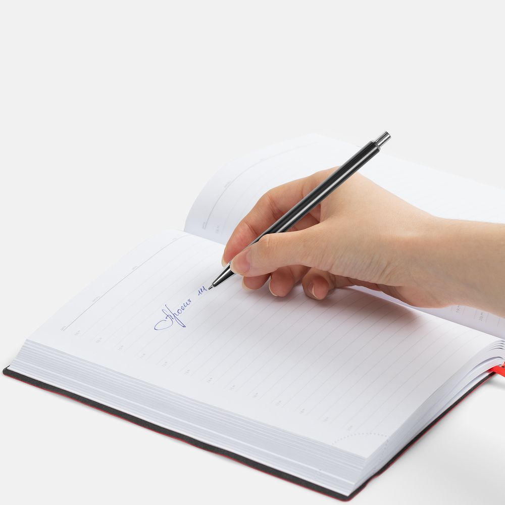 Ручка шариковая Slim Beam, черная-3