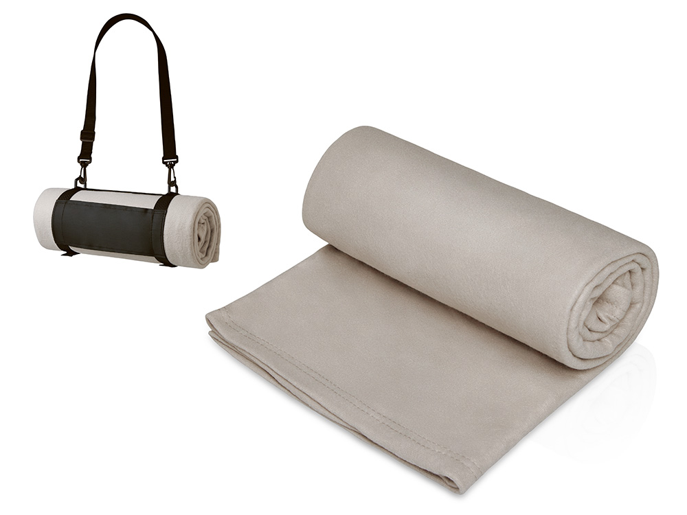 Плед Нежность с плечевым ремнем, светло -серый-0