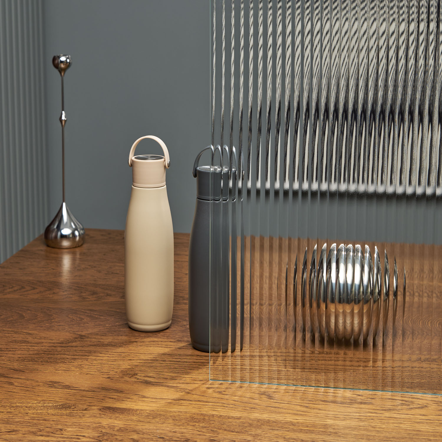 Термобутылка вакуумная герметичная Bosca, бежевая-8