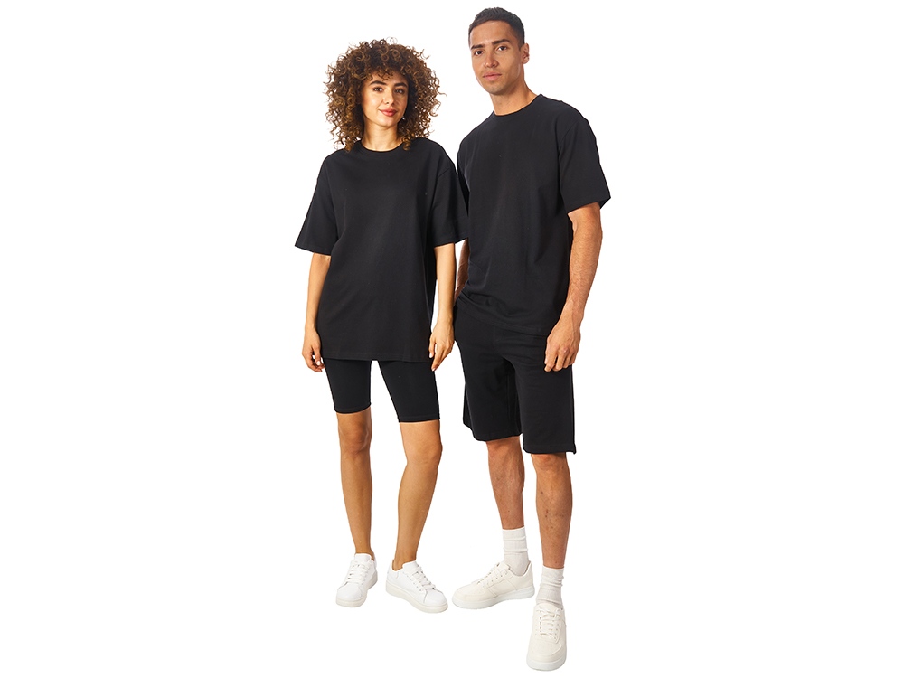 Футболка из френч терри Warsaw унисекс 220гр, черный-5