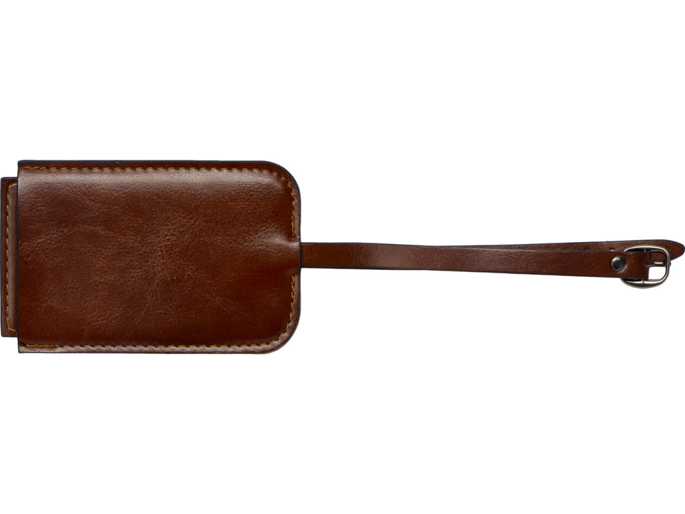 Багажная бирка из PU Fabrizio, коричневый-4