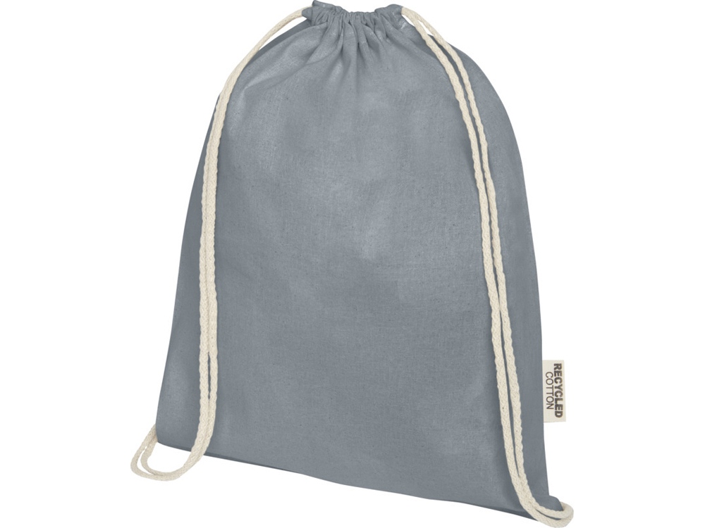 Oregon сумка-кисет из переработанного хлопка, сертифицированного согласно GRS, плотностью 140 г/м² - Серый-0