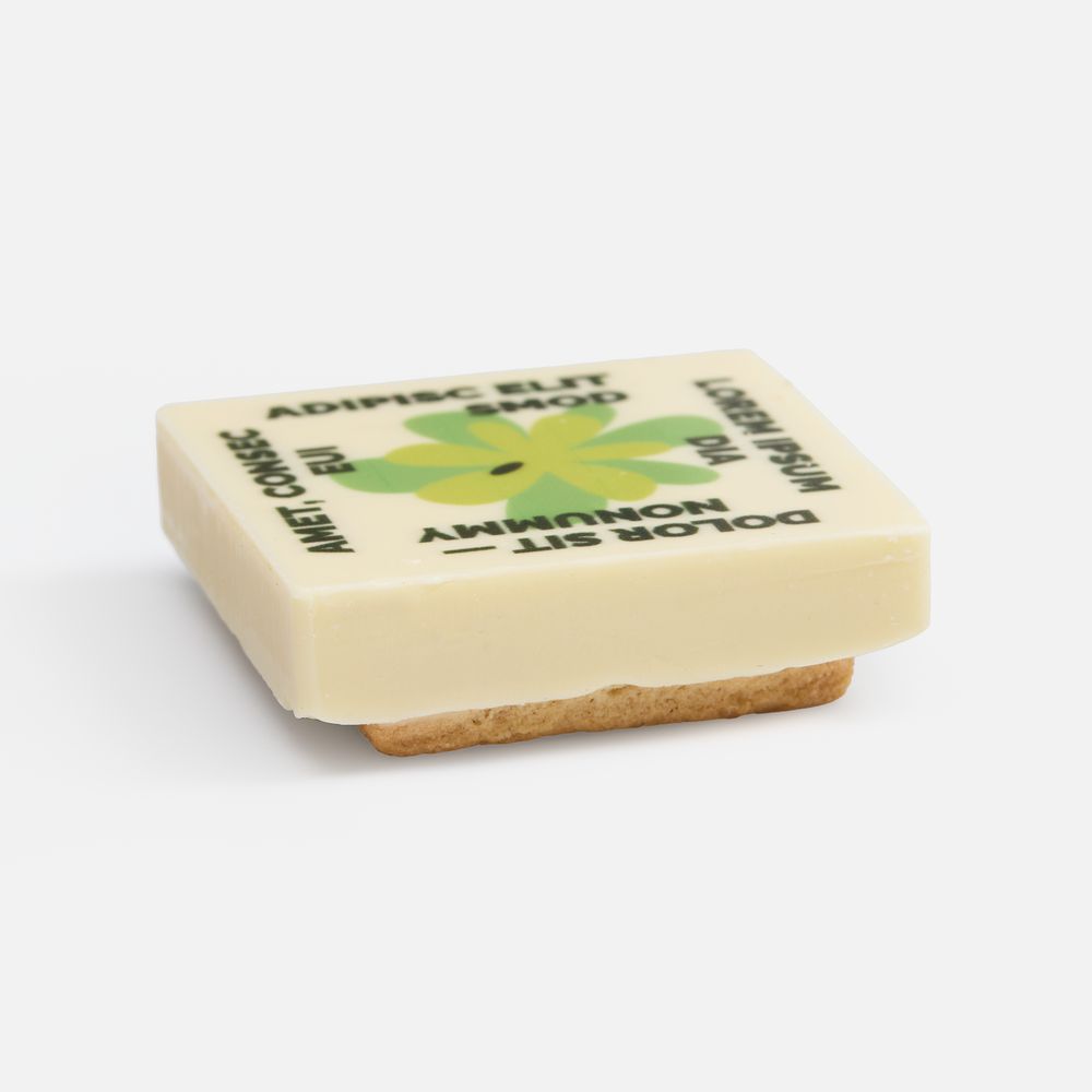 Печенье Dream White в белом шоколаде, квадрат-2