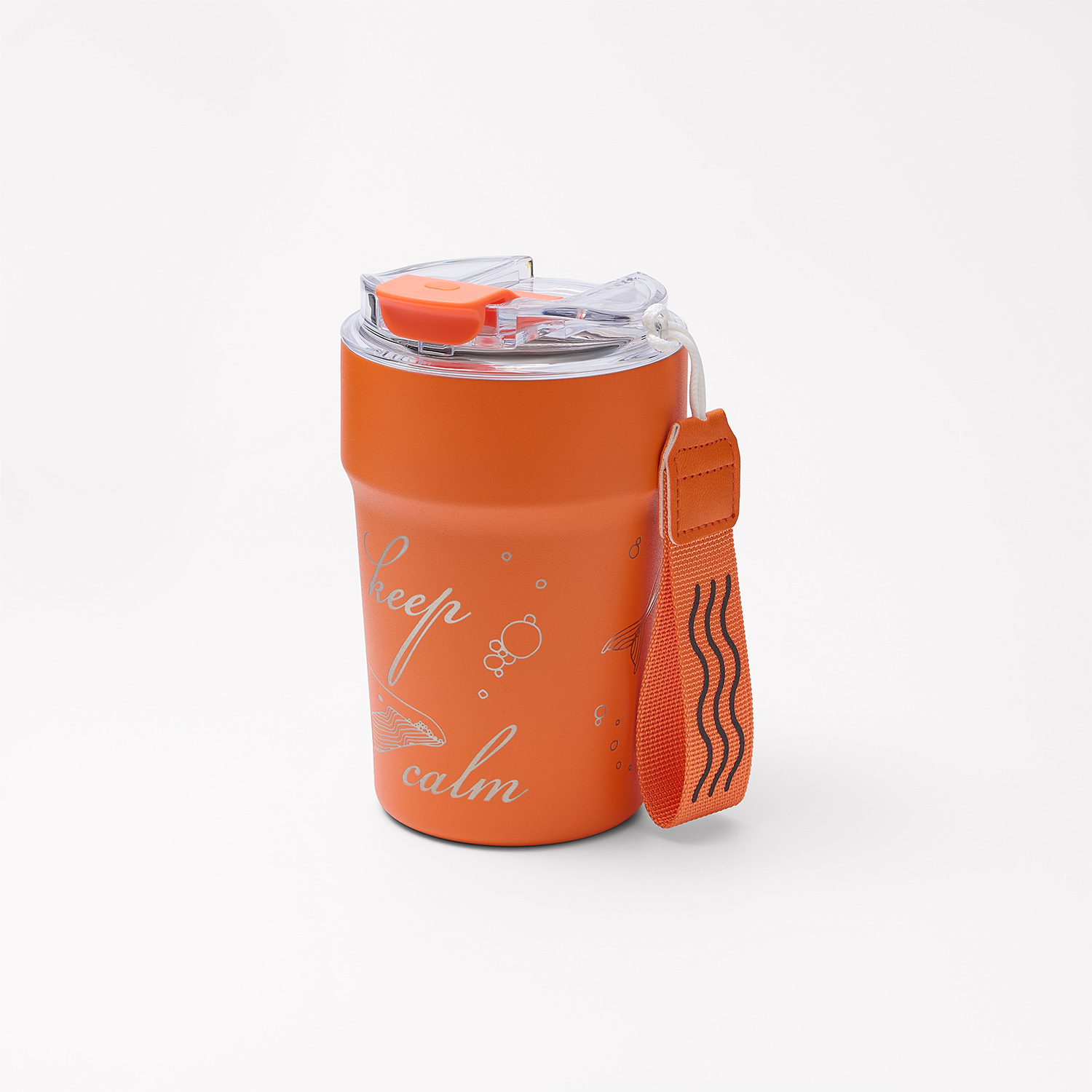 Термокружка вакуумная Монако (Monaco), оранжевая-12