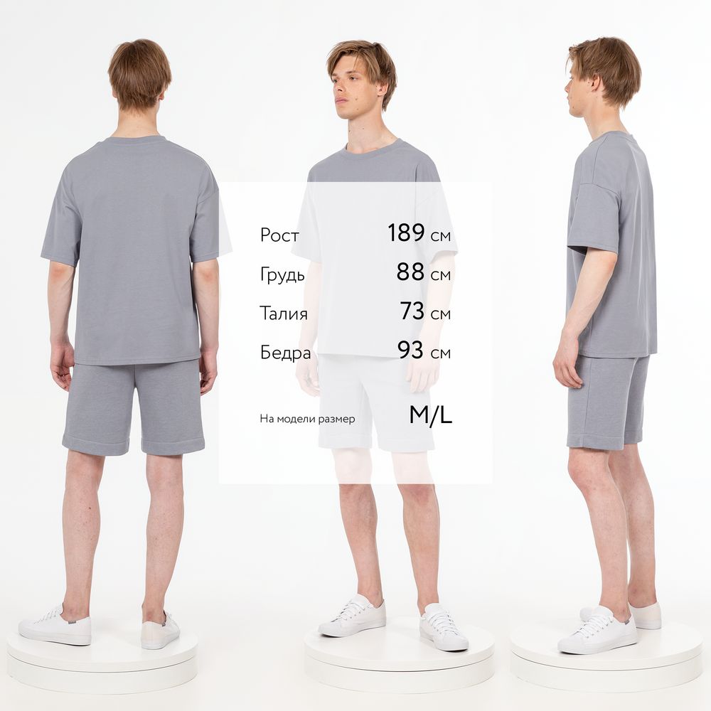 Футболка унисекс оверсайз T3, серая-4