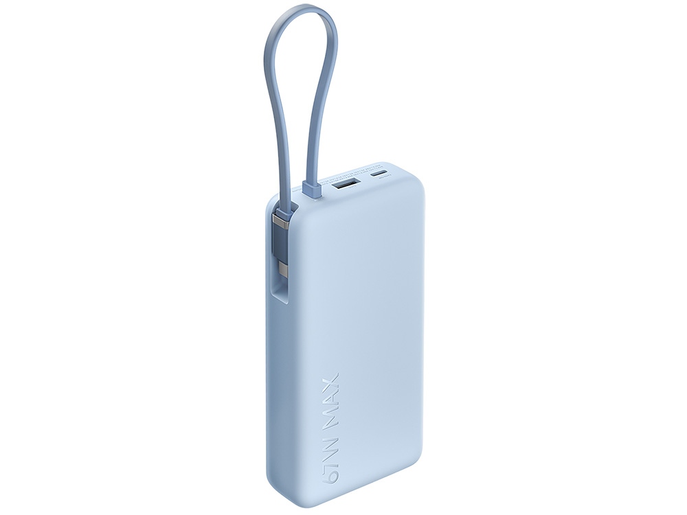 Внешний аккумулятор со встроенным кабелем Xiaomi 67W Power Bank 20000 (Integrated Cable) Ice Blue-4