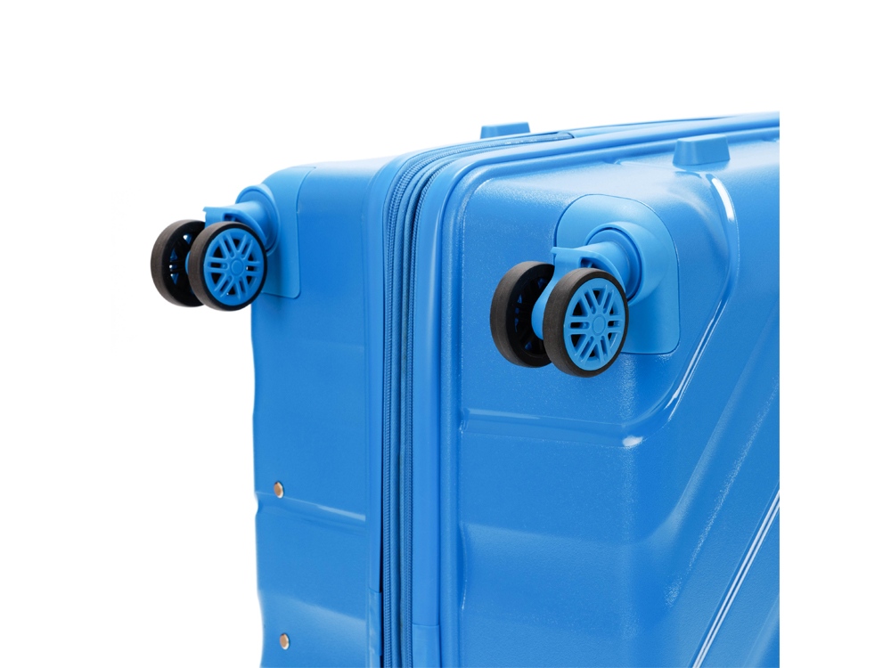 Чемодан TORBER В Отпуск, синий, полипропилен, 54,5 х 33,5 х 79 см, 135 л-8