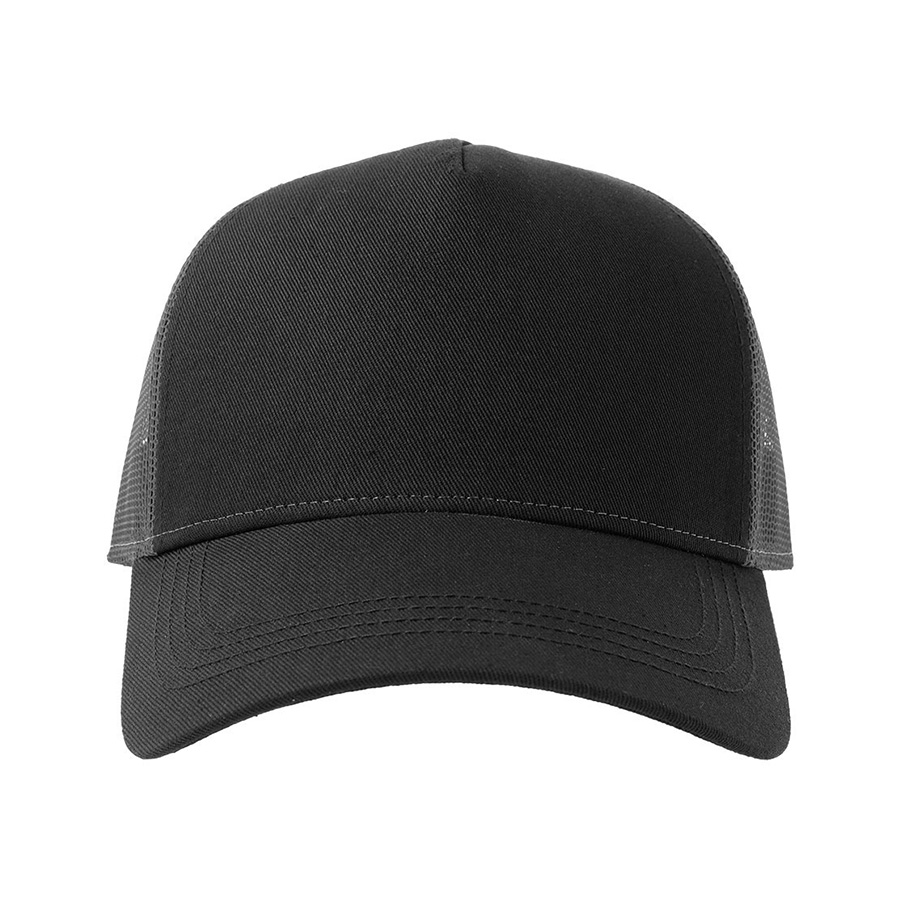 Бейсболка RAPPER COTTON-S, 5 клиньев, пластиковая застёжка, черный, темно-серый-2