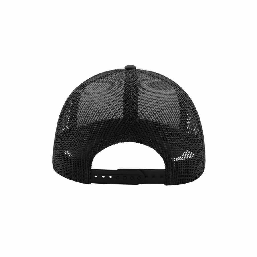 Бейсболка RAPPER, 5 клиньев, пластиковая застежка, белый, черный-5