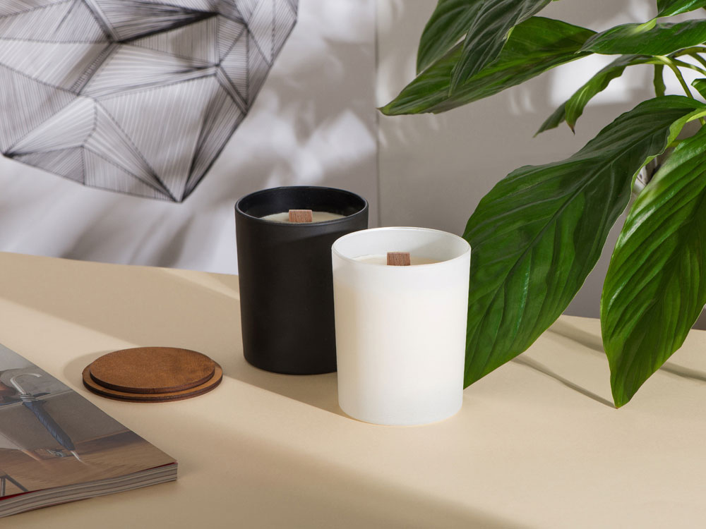 Свеча соевая ароматическая в стекле Niort, белая-6