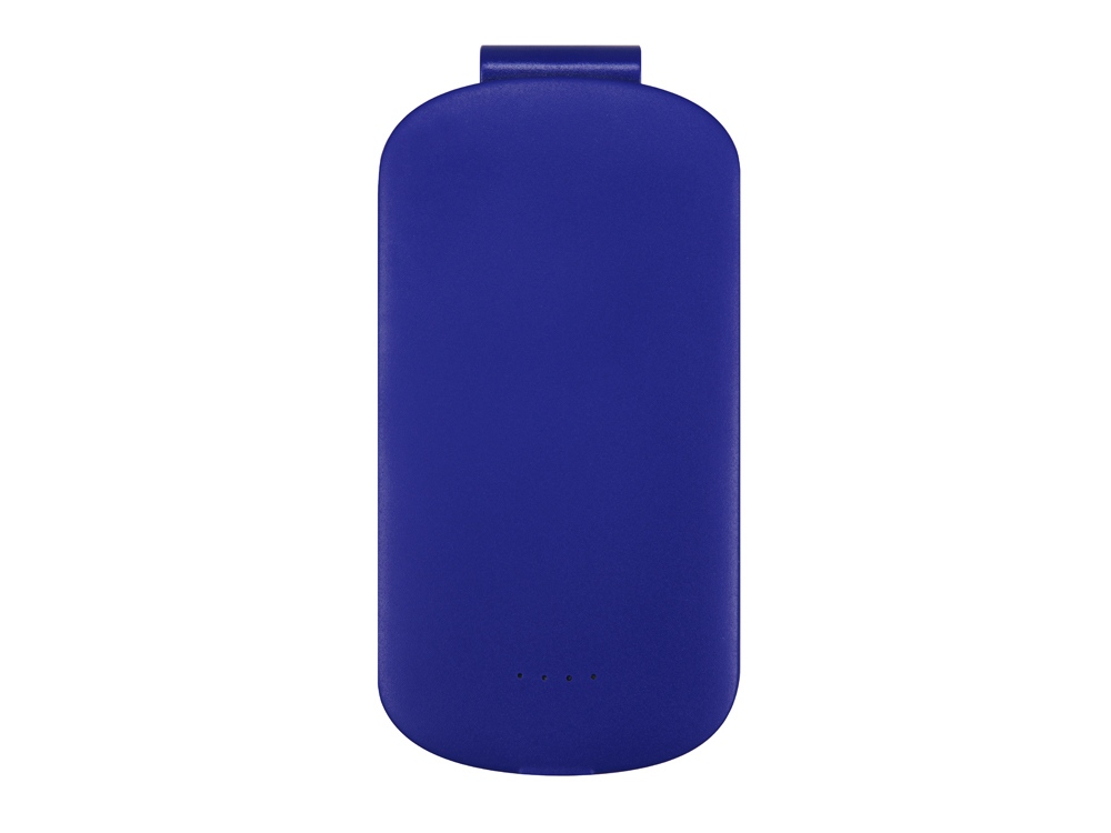 Портативное зарядное устройство Pin на 4000 mAh с большой площадью нанесения и клипом для крепления к одежде или сумке, синий-2