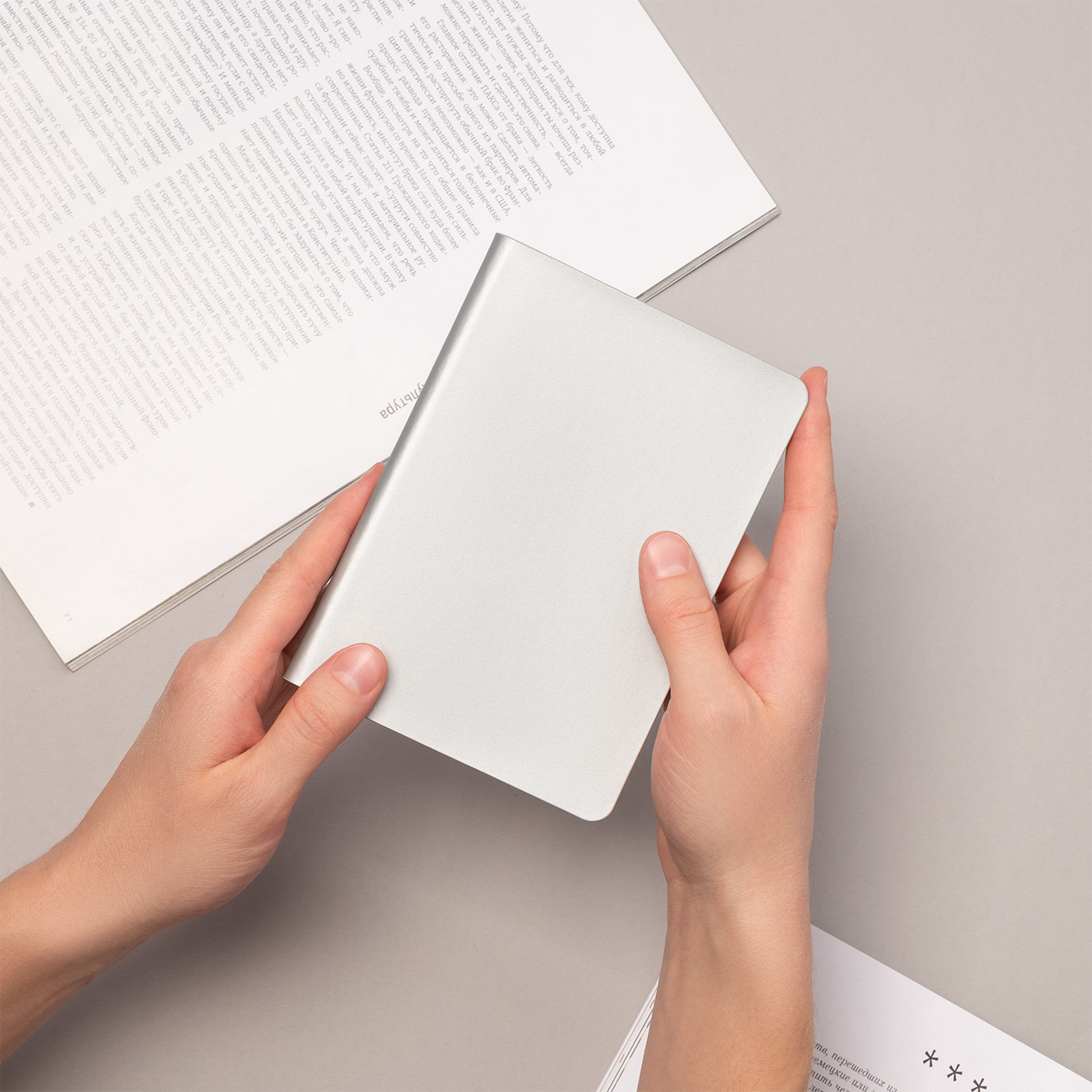 Ежедневник Спарк мини (Spark mini) A6 недатированный, серебряный-11