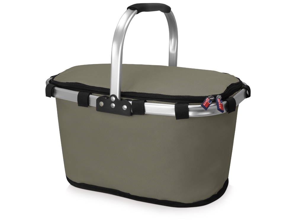 Изотермическая сумка-холодильник FROST складная с алюминиевой рамой, серый-0