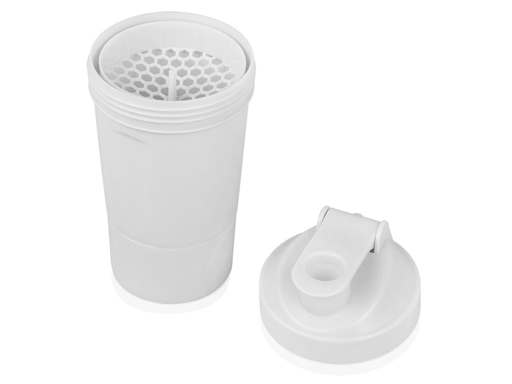 Шейкер для спортивного питания Level Up, белый-2