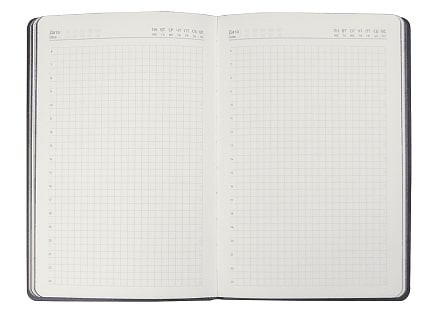 Ежедневник блок в клетку Flexy Soft Touch Latte А5, Красный-3