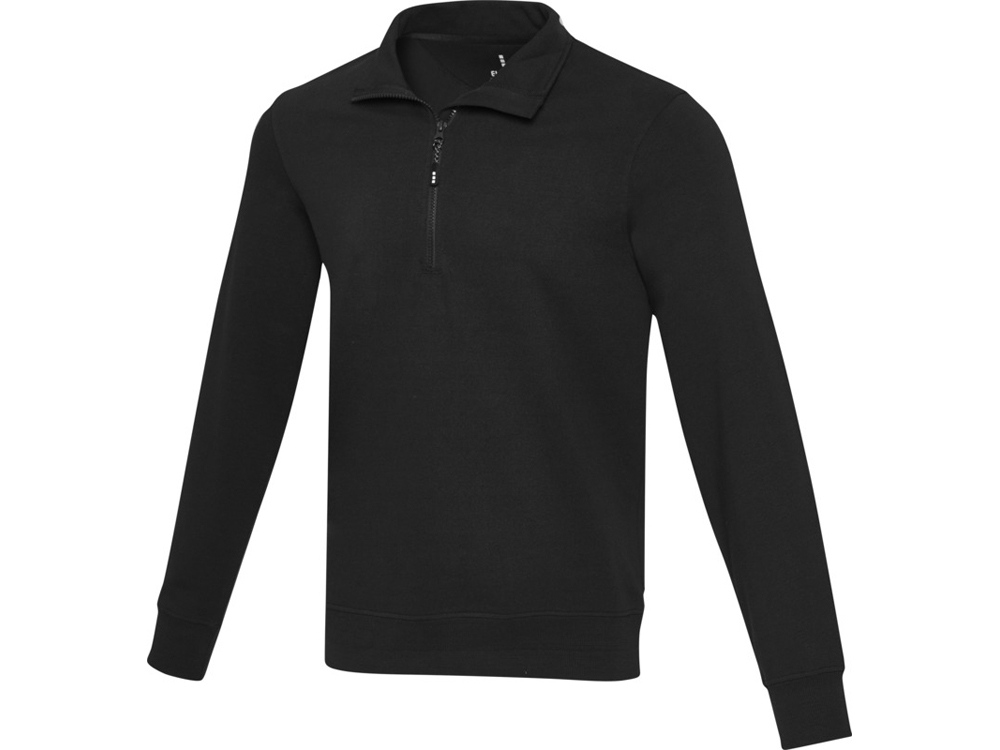 Tin унисекс-свитер с молнией из переработанных материалов Aware™ - сплошной черный-0