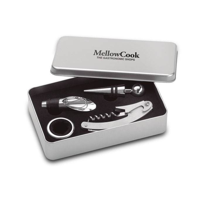 Набор винный, тускло-серебряный-2