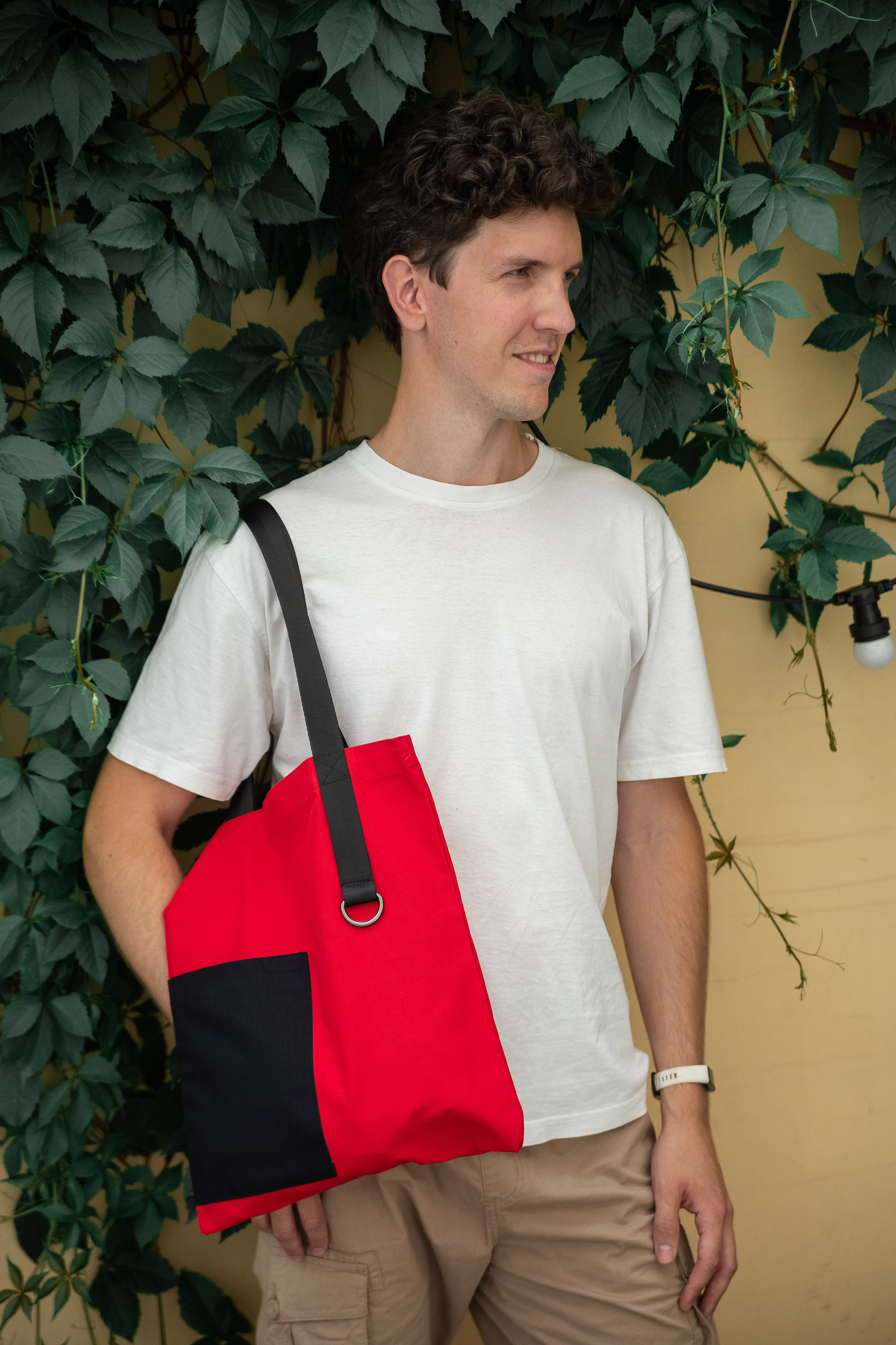 Шоппер Superbag Color (красный с чёрным)-5