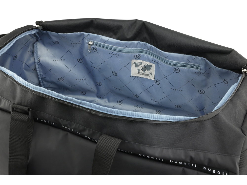 Сумка дорожная BUGATTI Blanc Delight, чёрная, нейлон RPET600D/тарпаулин/полиэстер, 67х32х29 см, 55 л-6