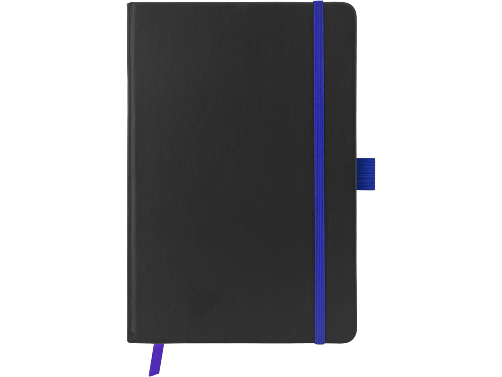 Блокнот ColorNote Black, твердая обложка A5, 80 листов, черный с синим-2
