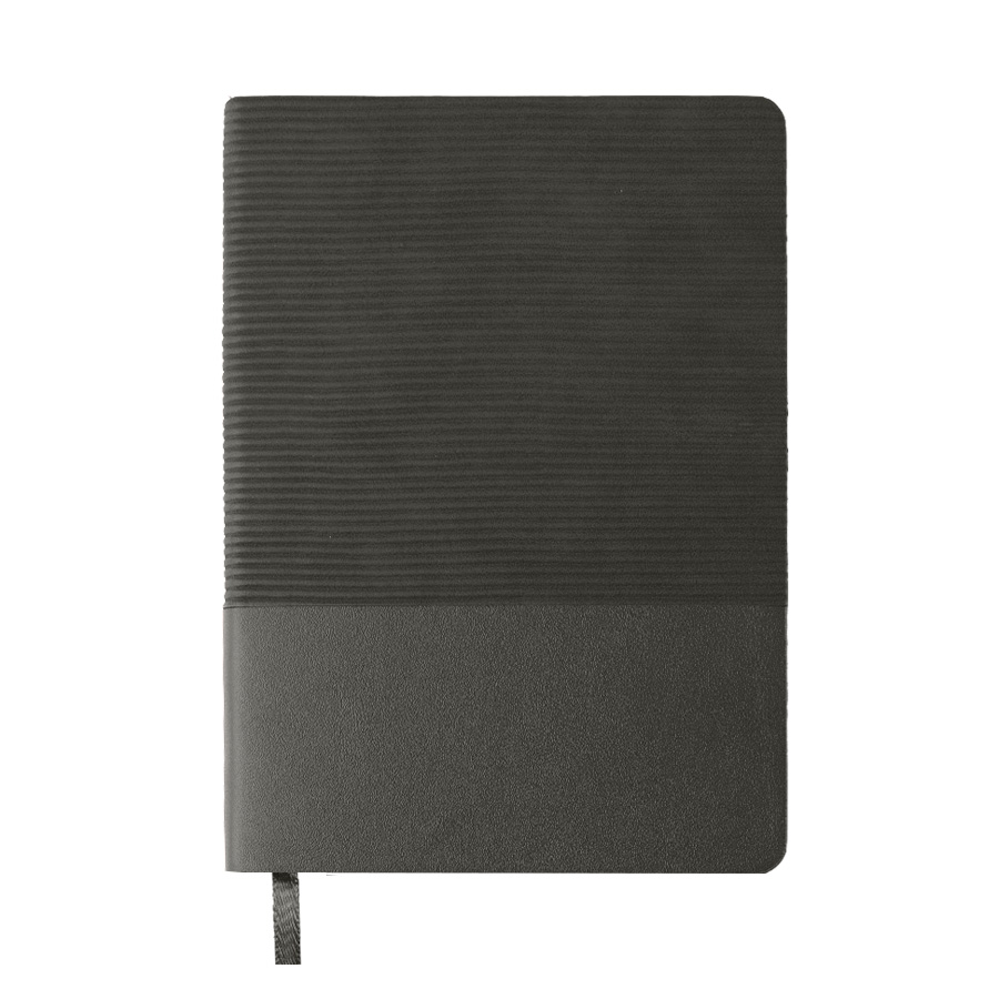 Ежедневник недатированный RIFF, серый, формат А5, блок в линейку, серый-1