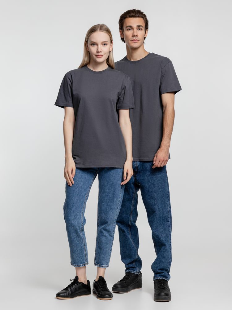 Футболка унисекс T-Bolka 160, темно-серая (графит)-4